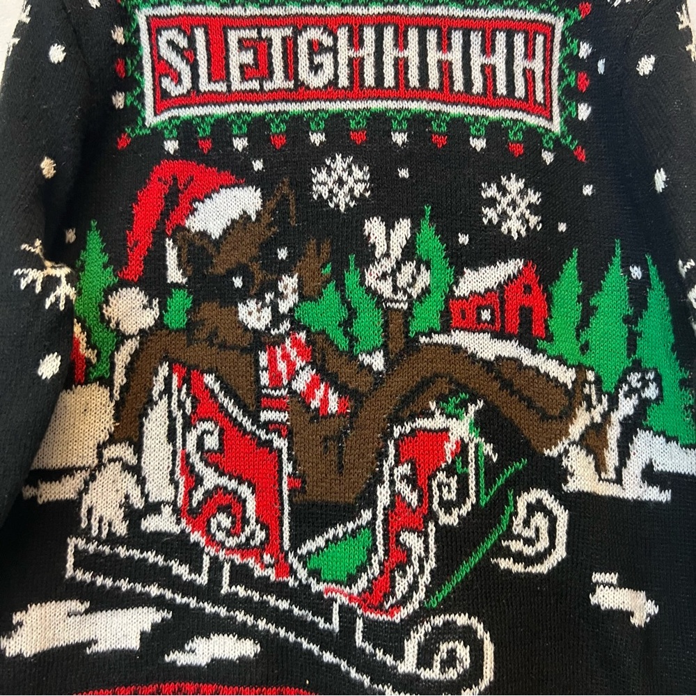 Well Worn Girls / Boys Holiday Christmas Crew Neck Pull Over Ugly Sweater - Picture 5 of 10